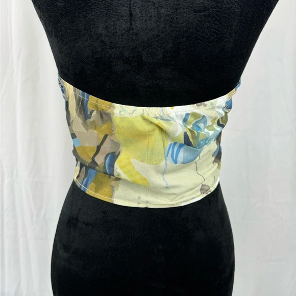 NWT Women's Floral Small bustier Corset Crop Stretchy top Sz Large - Picture 4 of 6